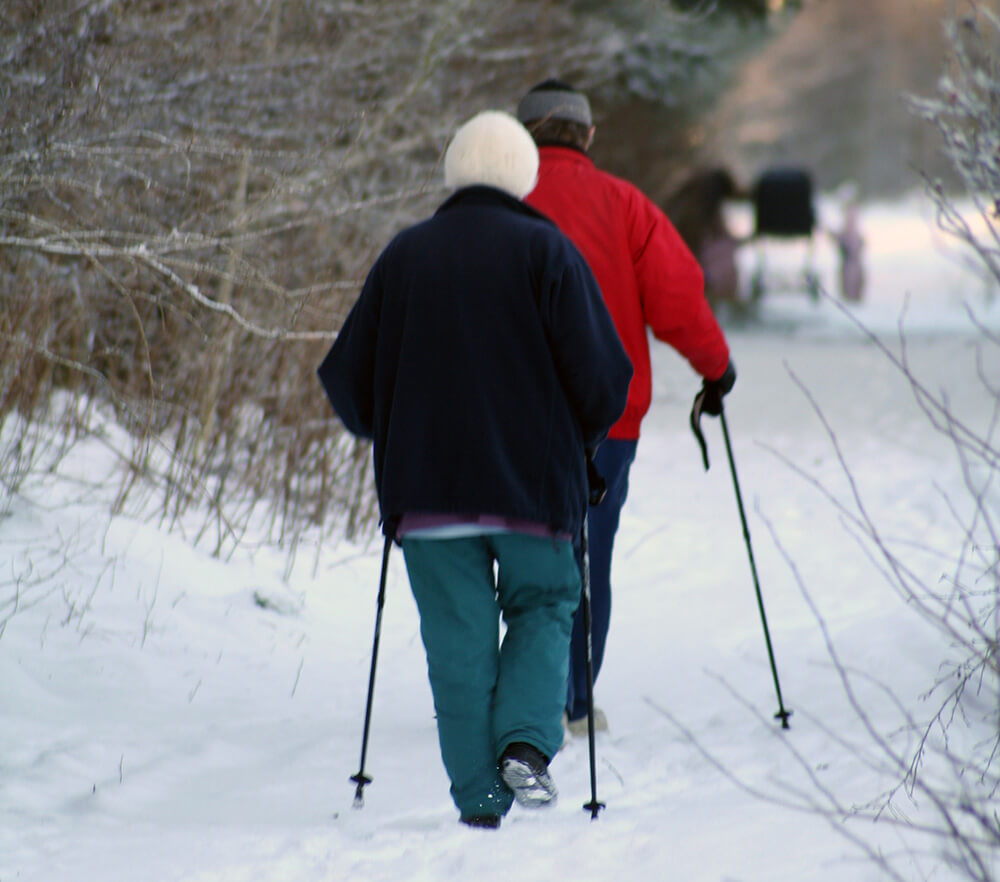 Nordic Walking artrose van de knie