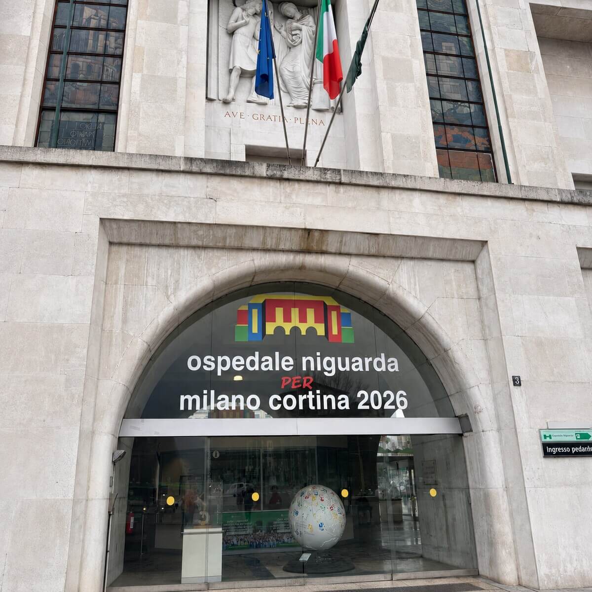 Het Niguarda-ziekenhuis in Milaan tijdens de Winterspelen van Milaan-Cortina 2026